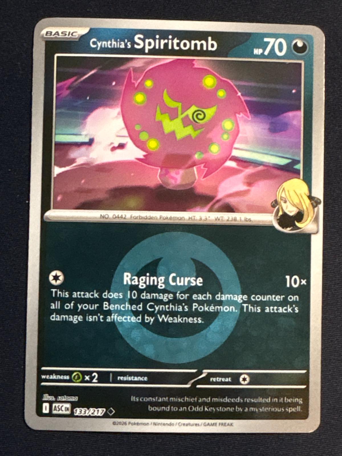 Ascended Heroes Cynthia's Spiritomb [Energy] Pokémon card
